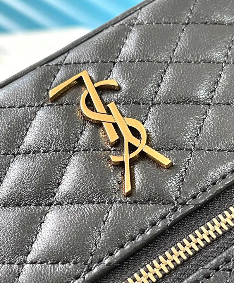 Saint Laurent Gaby Mini Vanity Bag In Lambskin Black